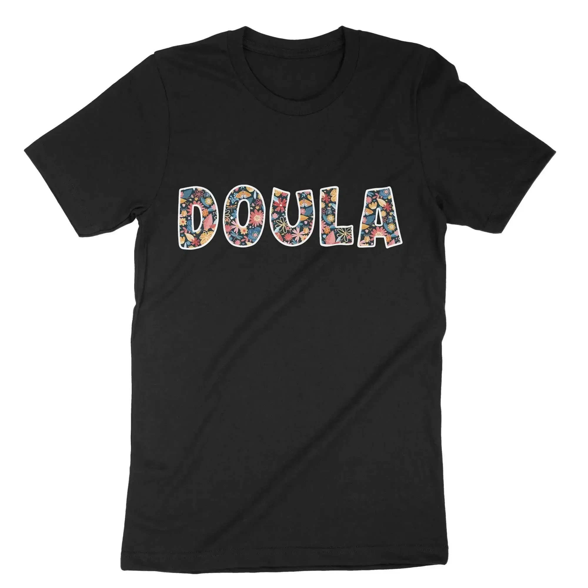 Doula Floral Pregnancy T Shirt Breastfeeding Midwife Baby Catcher