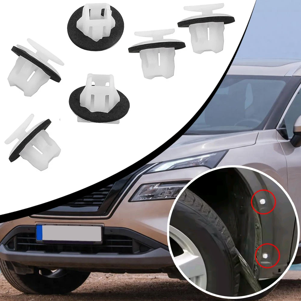 

20x Car Mudguard Splash Fixed Rivets Buckle Wheel Arch Fender Retainer Fastener Clips Auto Accessories for Nissan Juke & X-Trail