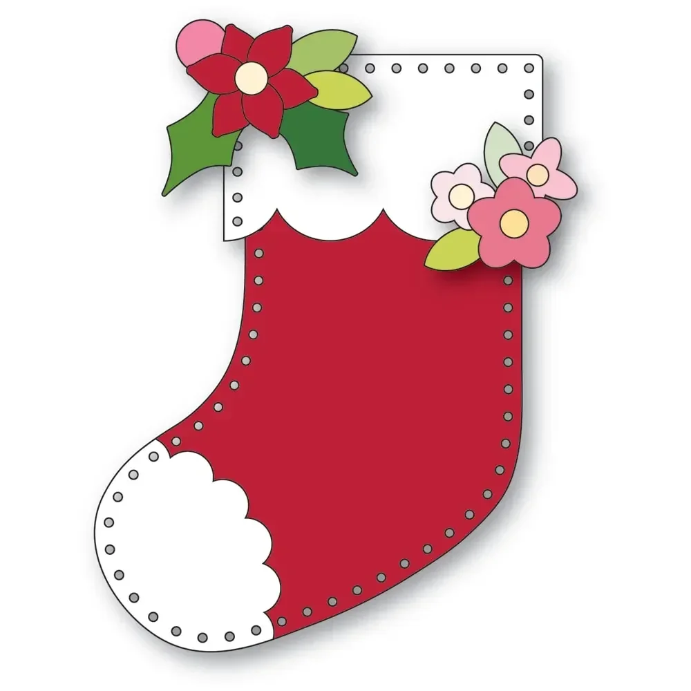 Kerstsokken Vakantie Sneeuwbol 2024 October Nieuwe Metalen Cutting Dies Diy Scrapbooking Album Stempel Maken Papieren Kaart Embossing