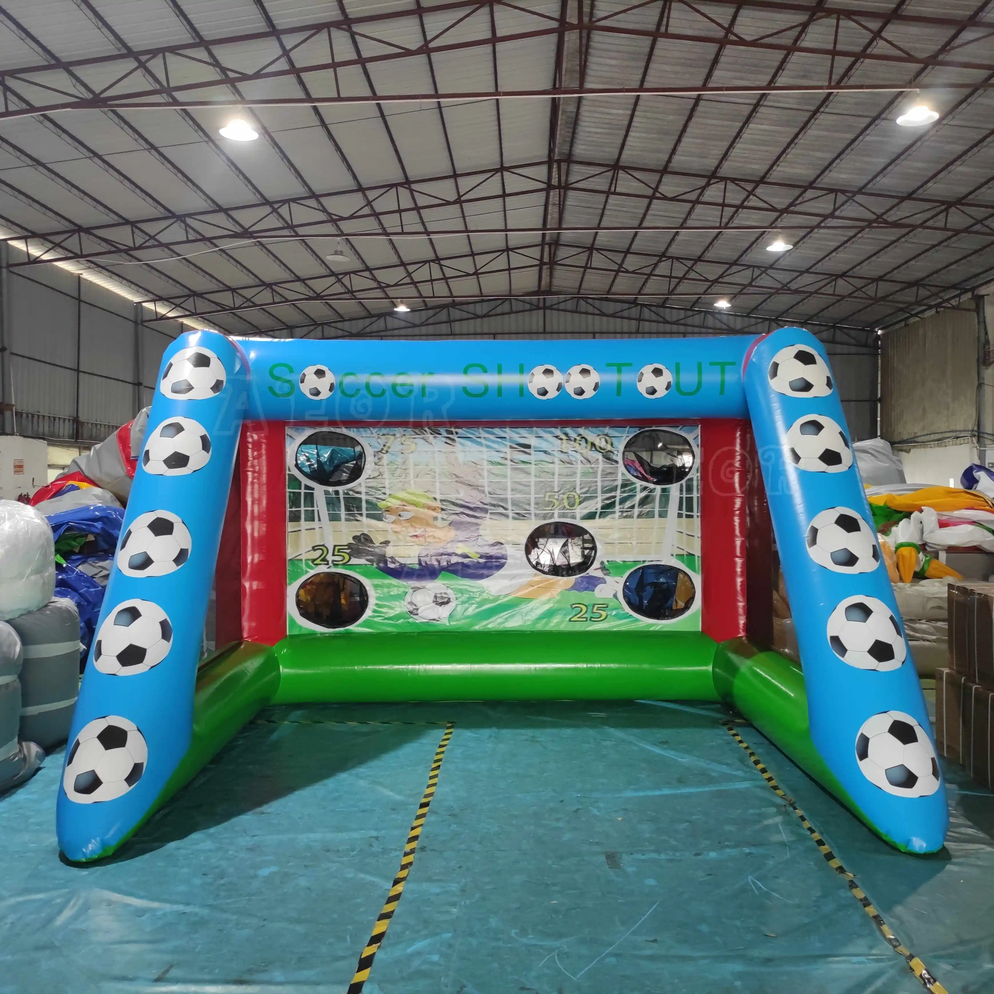 Cheap Interactive Inflatable Football Soccer goal Games for Events