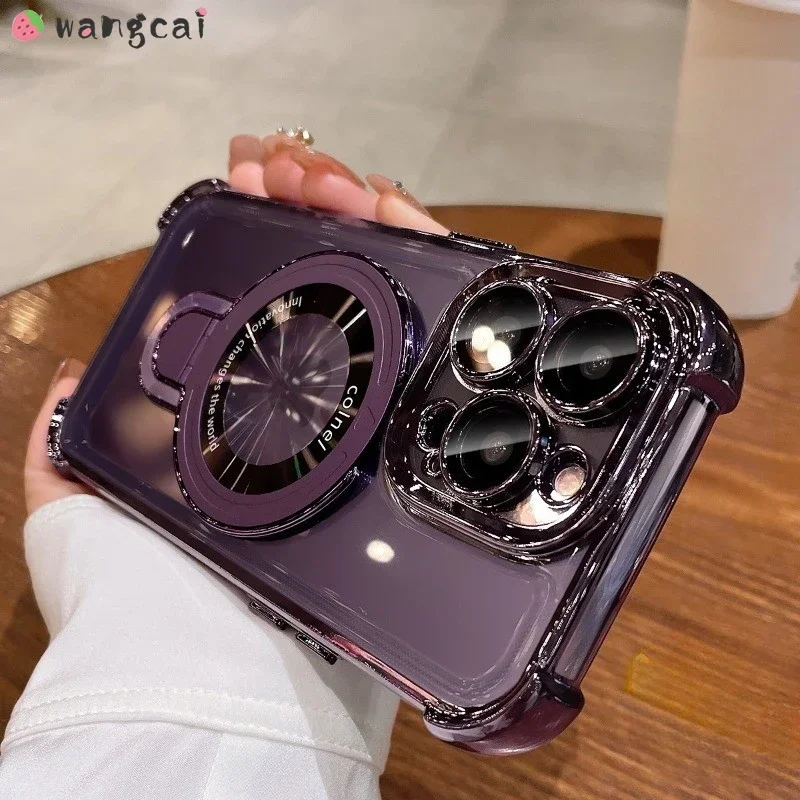 

For Vivo Y29 Y28 4G Y39 5G Y27 Y36i Y35 Y33T Y33S Y32 Y21 Y21S Y21A Y21T Y21G Y21E 5G 4G Phone Case Clear Bracket Soft Cover