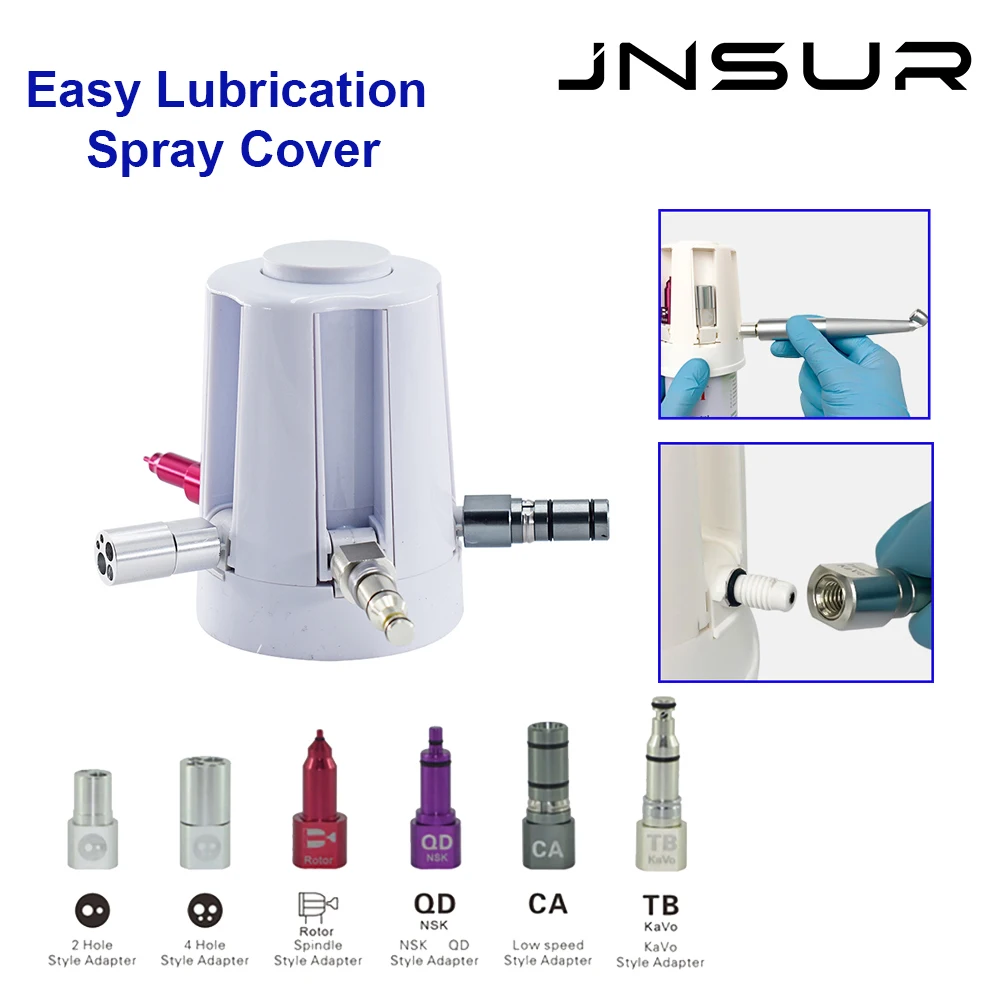 JNSUR Dental Handpiece Lubrication Oil Machine Spray Cover Dental Handpiece Cleaning System Portable Maintenance Tools