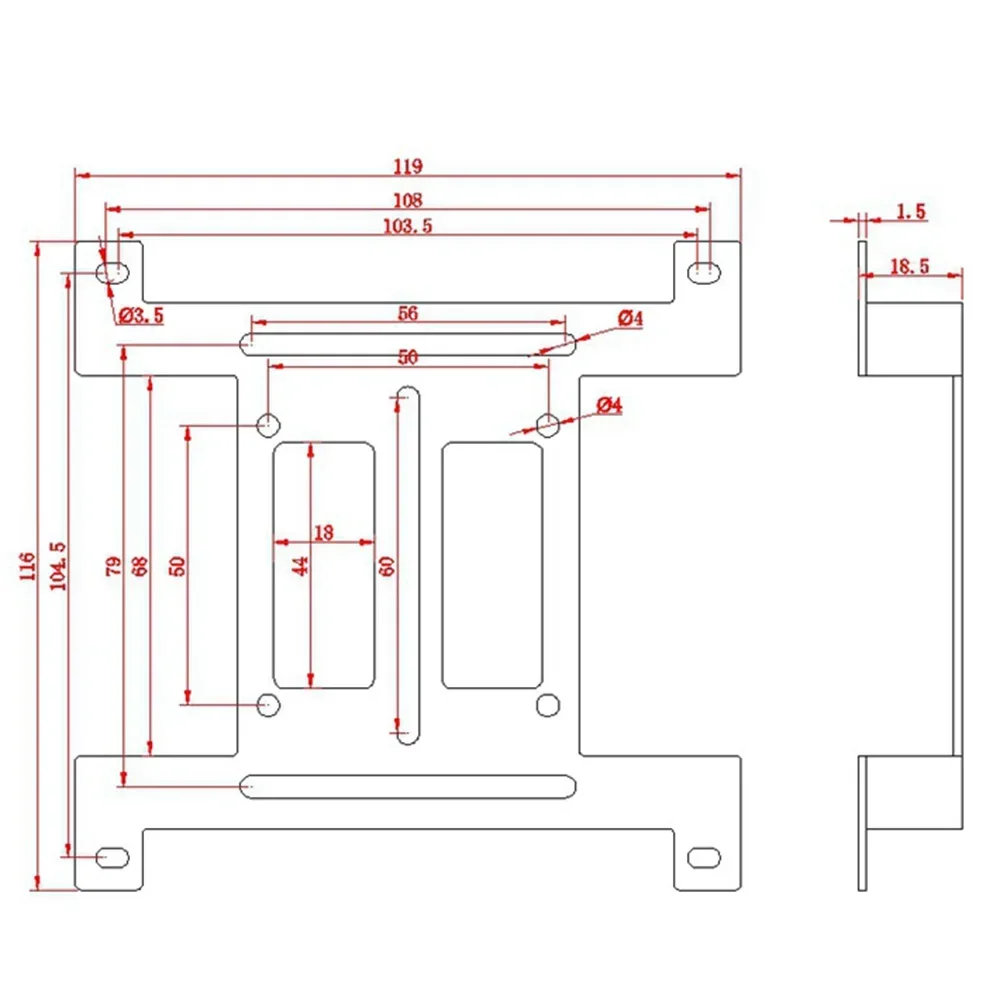 FREEZEMOD Trapezoidal Bracket Is Used To 120mm Install Radiator, Water Tank, Water Pump with M3 Screw, Water-cooled PC MOD ZJ-TM