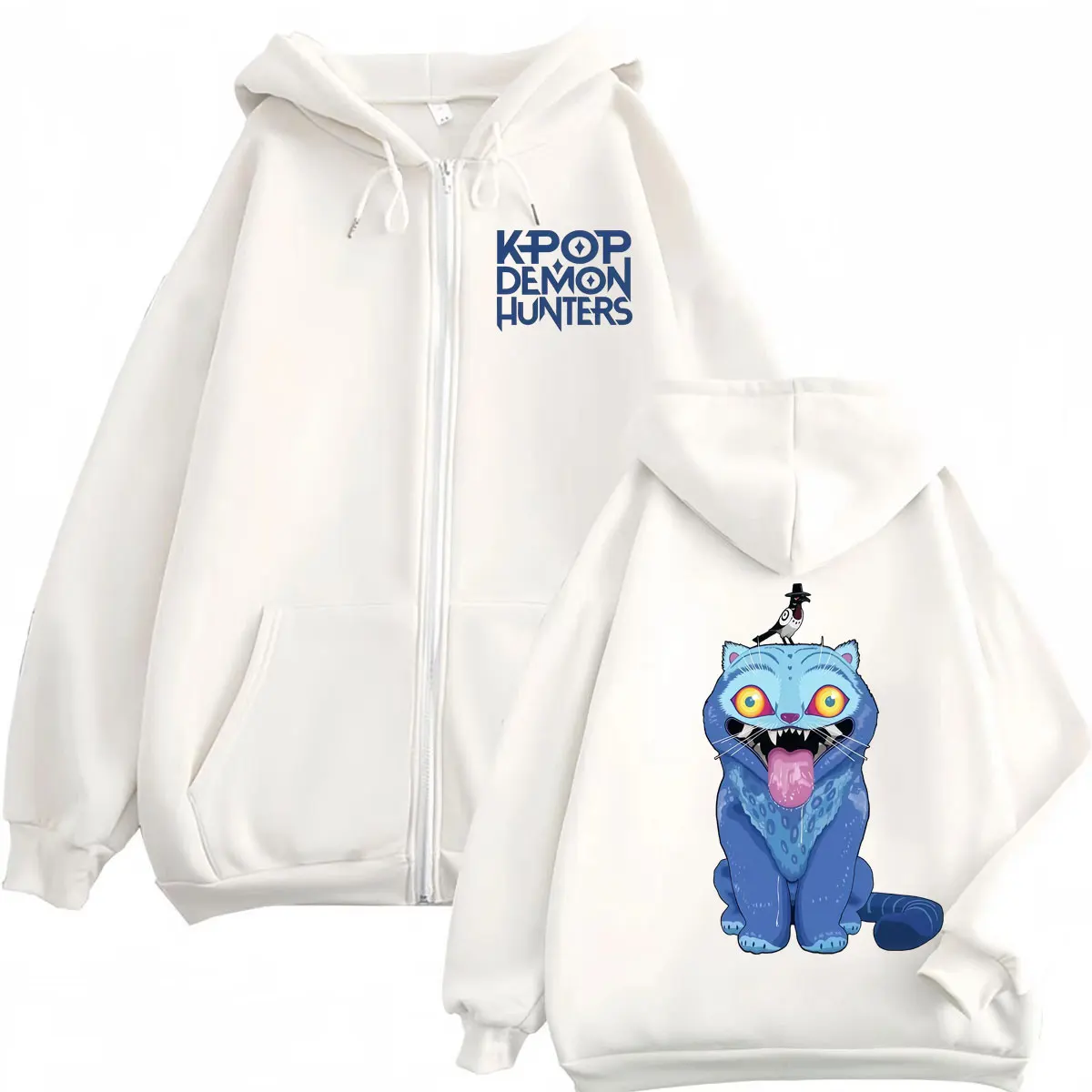 

KPop Demon Hunters Merch Zipper Hoodies High Quality Fashion Oversized Zip Up Sweatshirts Men Women Casual Long Sleeve Pullovers