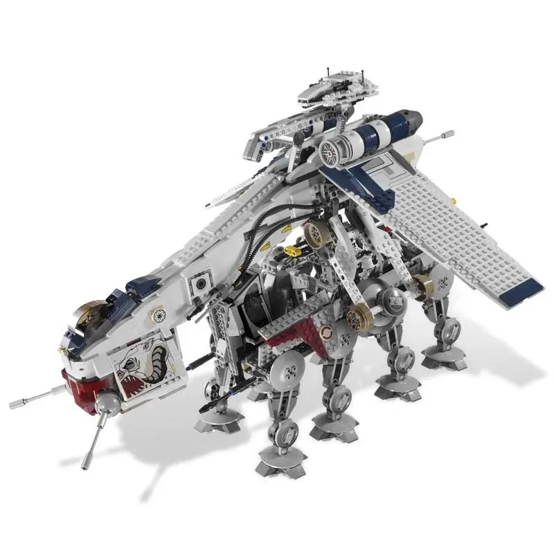 1758PCS Republic Dropship Building Blocks Set AT-OT Walker Compatible with 10195 05053 Birthday Gift Educational Toy Bricks