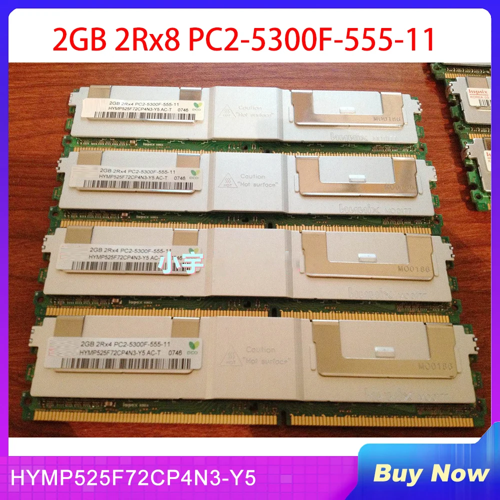 

1 PCS 2GB 2Rx8 PC2-5300F-555-11 For SKhynix Server Memory HYMP525F72CP4N3-Y5