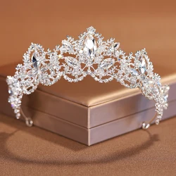 Itacazzo Bridal Headwear Full Of Dazzling Atmosphere Luxurious Exquisite Silver-colour Ladies' Bridal Wedding Tiara