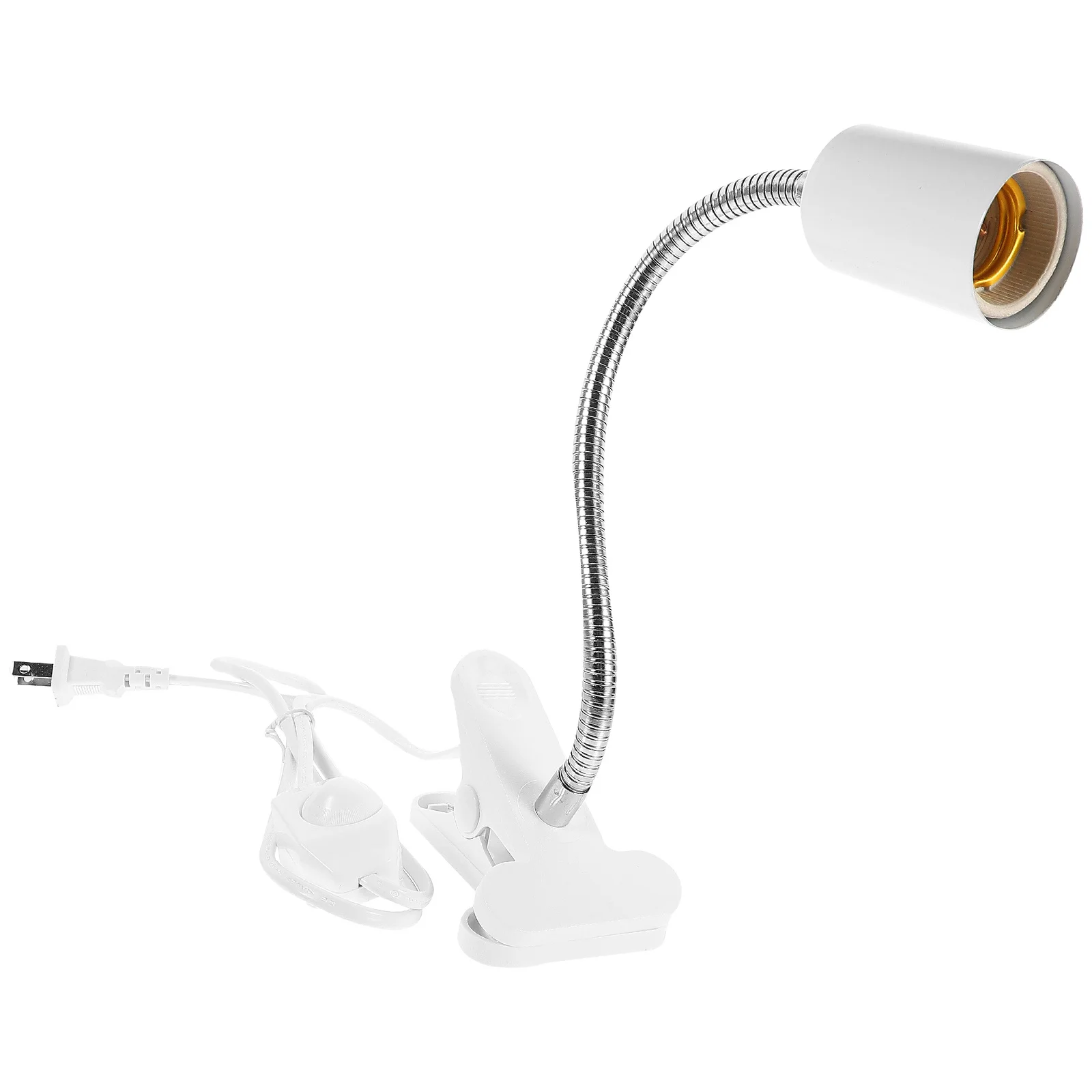 クランプデスクホルダー柔軟なグースネッククリップライトソケット成長ランプ植物水族館寝室オフィス使用ランプホルダー交換用