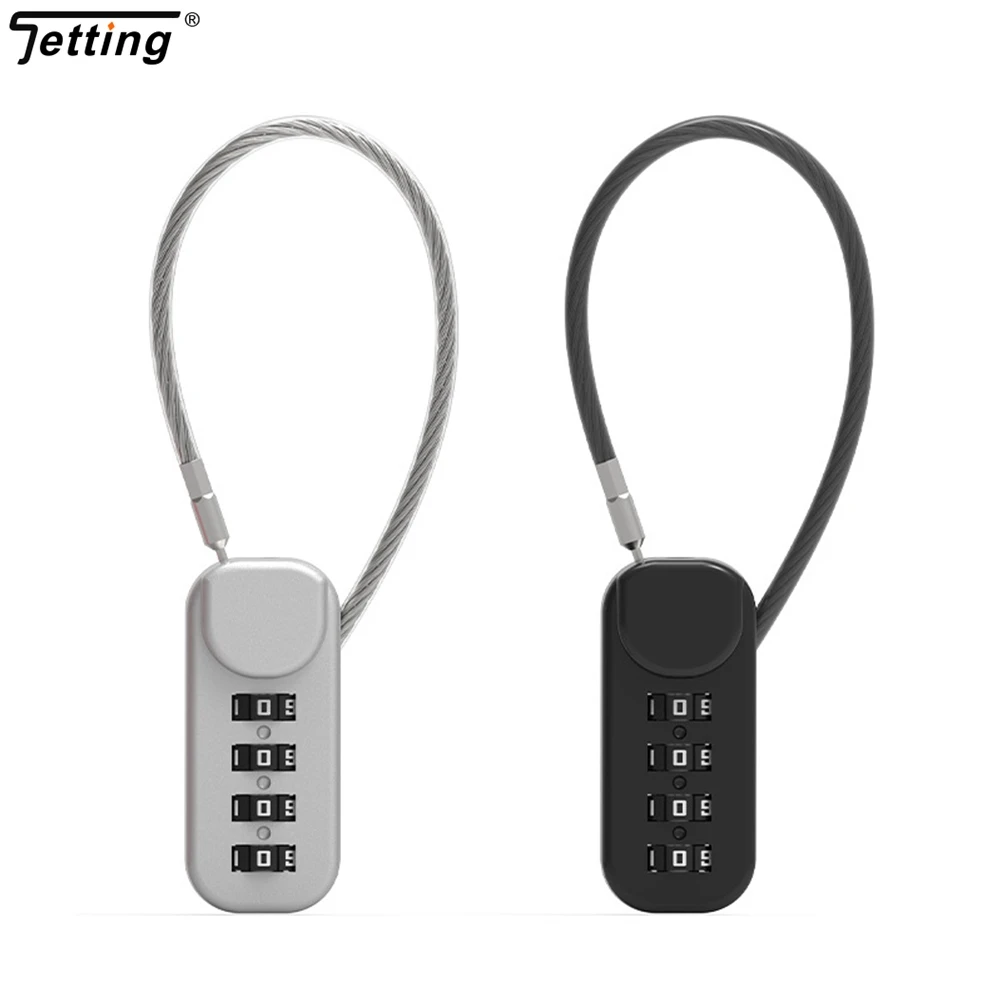 1 Piece 4 Digit Combination Code Number Lock With Spring Coil Wire Rope For Luggage Zipper Bag Backpack Suitcase Drawer Locks