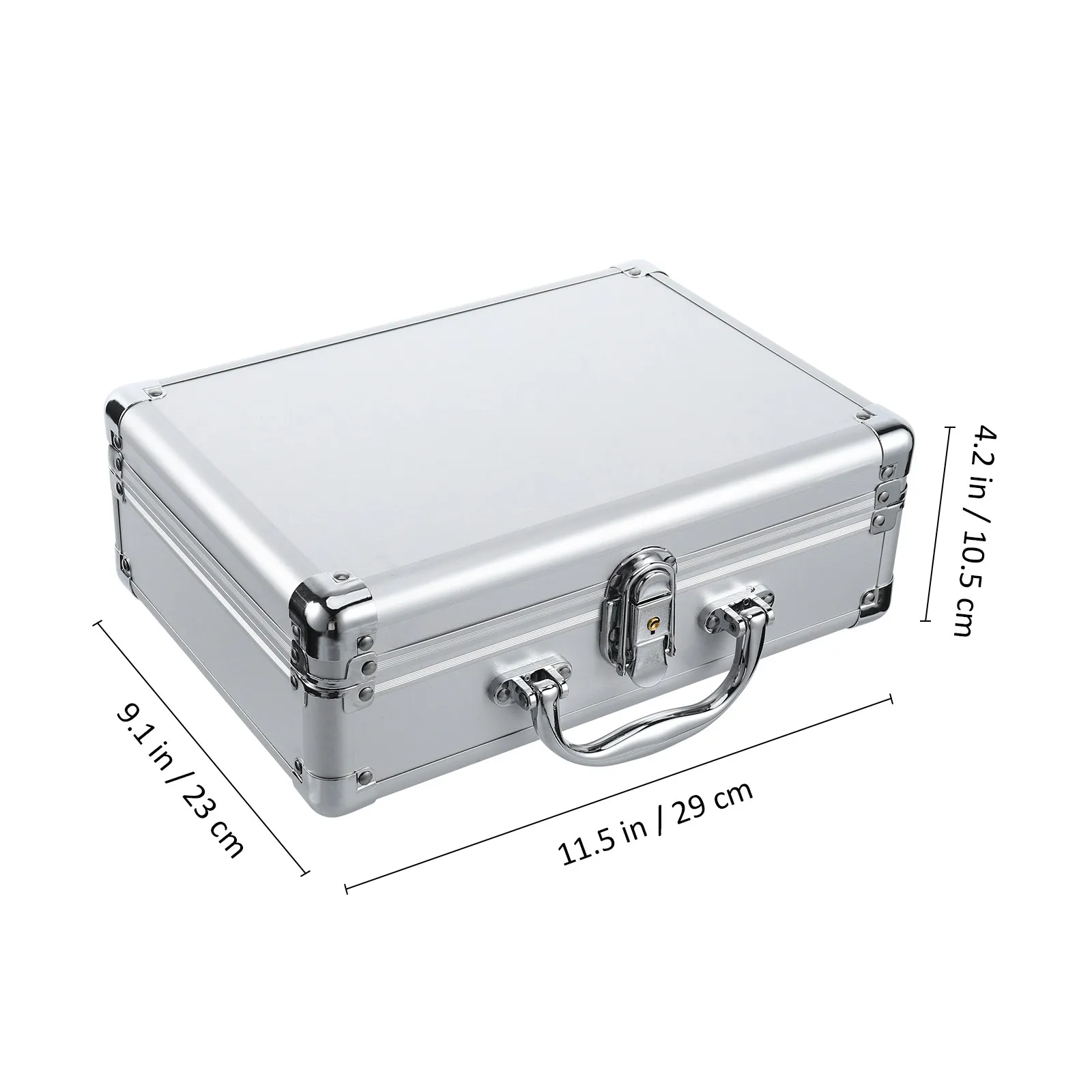 Aluminum Alloy Handheld Briefcase Strong Hard Case Storage for Makeup Tools Small Cameras Accessories Metal Case