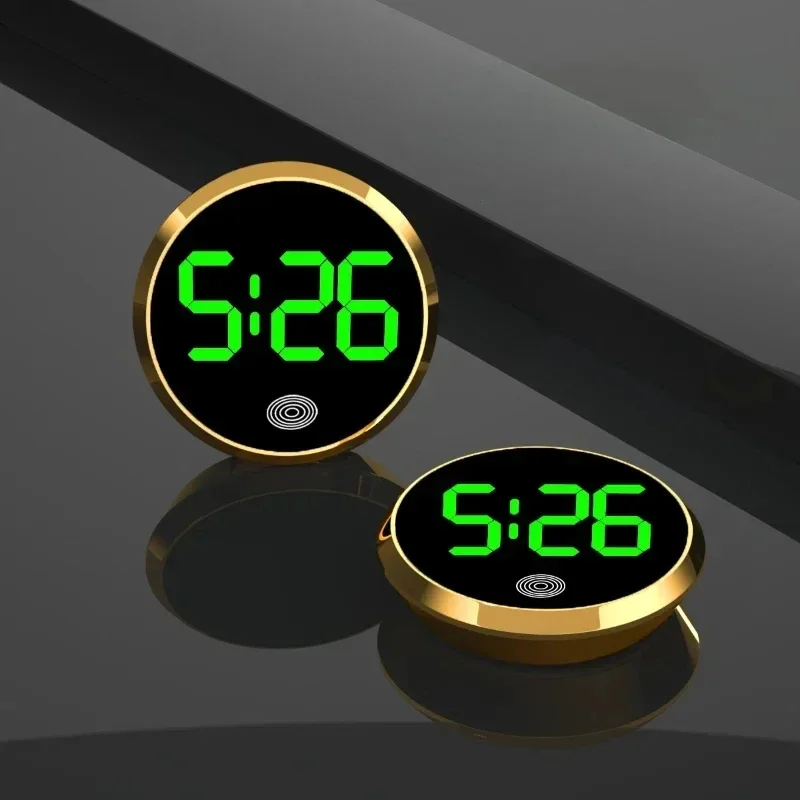 1PC Creative Luminous Digital Car Clock Automobiles Internal Stick-On Mini LED Digital Clocks Auto Ornament Car Accessories