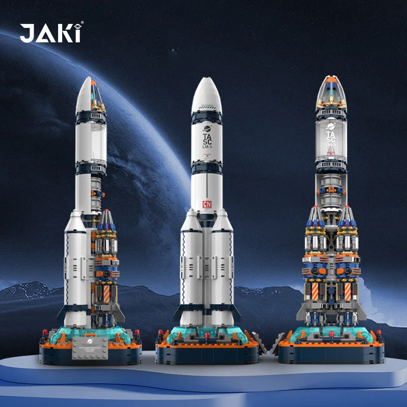 JK8501 Space Exploration series Zang-grade building blocks Super space rocket model assembly children's building blocks toy