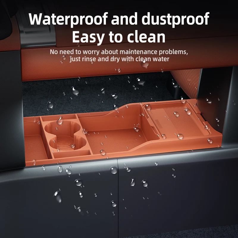 2025 لتركيبة التيتانيوم 7 التيتانيوم 7 سيليكون وحدة التحكم المركزية أسفل صندوق تخزين ليوبارد 7 التحكم المركزي المنظم حصيرة #6