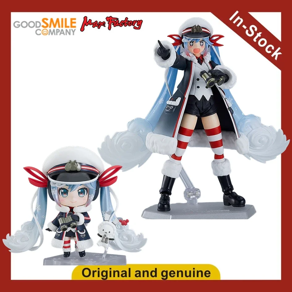 

In Stock Original GSC 1800 Miku Snow Miku 2022 Grand Voyage Action Figures Hand Models Toys Gifts