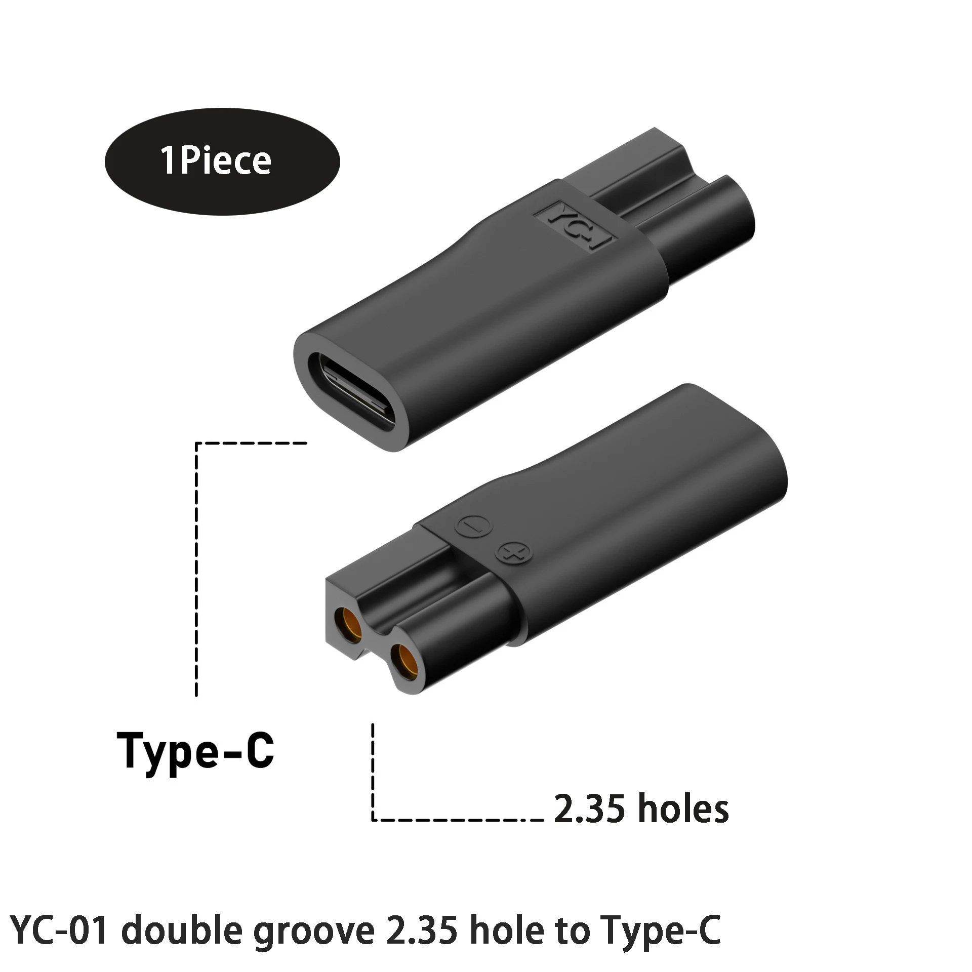 محول شحن أنثى من النوع C ، مناسب لماكينة حلاقة الثقب المزدوج ، مقص شعر بنتيوم ، يمكن استخدامه أثناء الشحن