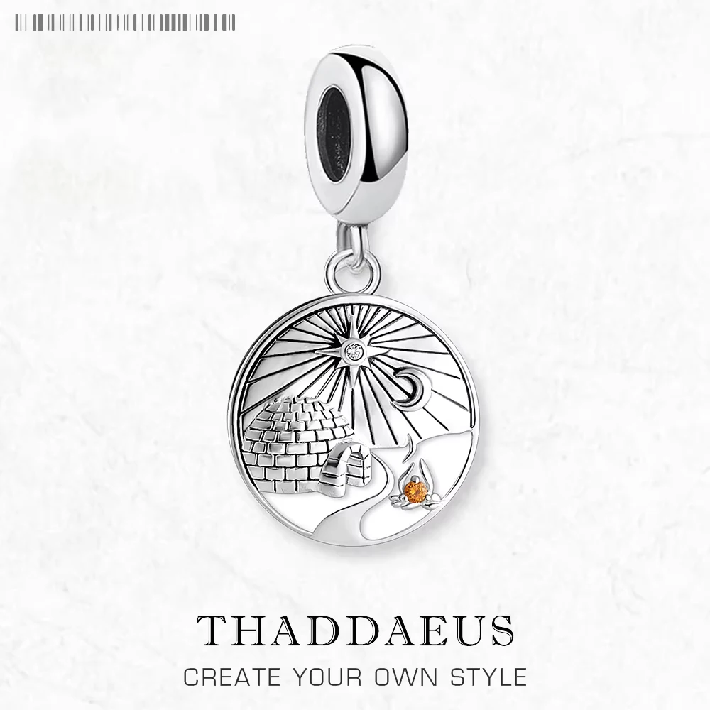 

Hot Fashion Jewelry Igloo Motif Home Pendant Dangle Charm Pure 925 Sterling Silver Sweet Romantic Gift For Women Men