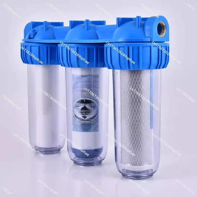 10 inch three-stage transparent bottle triplet pre-filter household kitchen tap water pipe filter water purifier