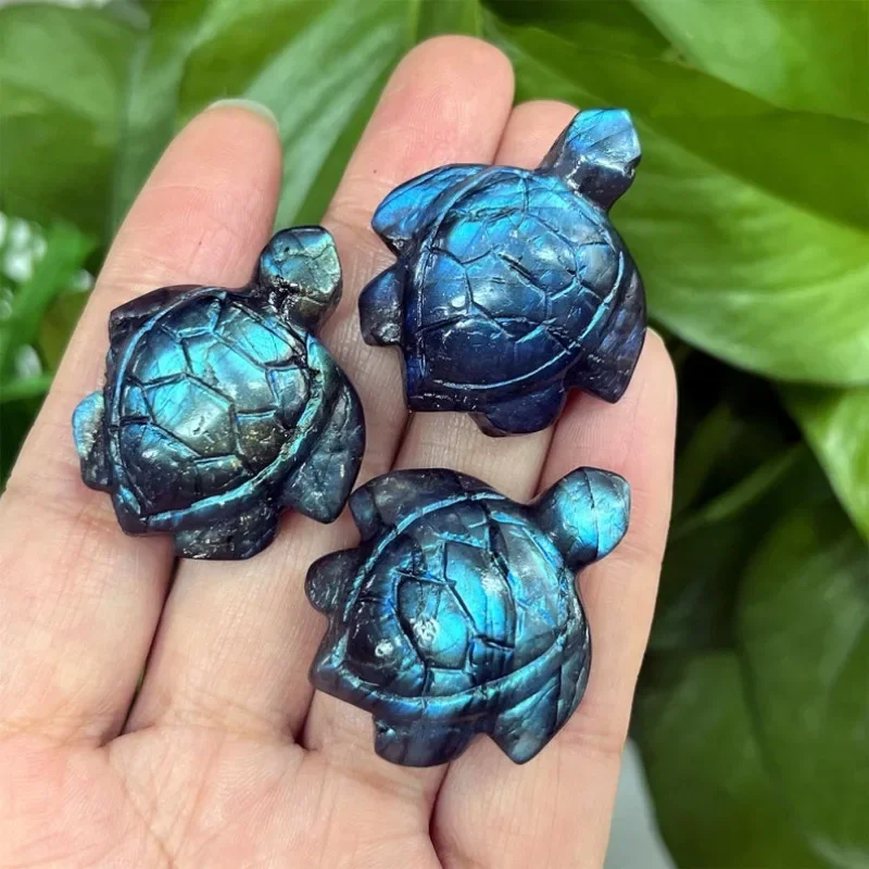 

Natural Hand Labradorite Turtle,Crystal Quartz Turtle,Reiki Healing,Crystal Chakra,Mineral Specimen,Crystal Gifts 1PC