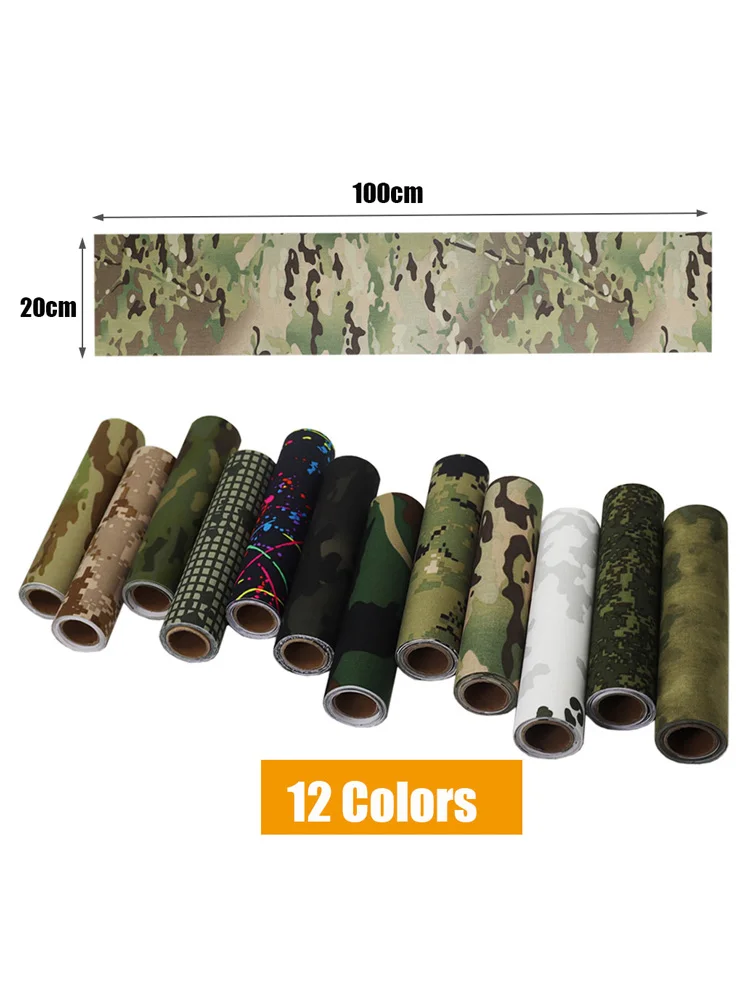 500D Nylon Taktisches Starkes Selbstklebendes Band Multifunktionales Tarnstoff-Patch-Tuch für Jagdausrüstung Outdoor-Ausrüstung Werkzeug