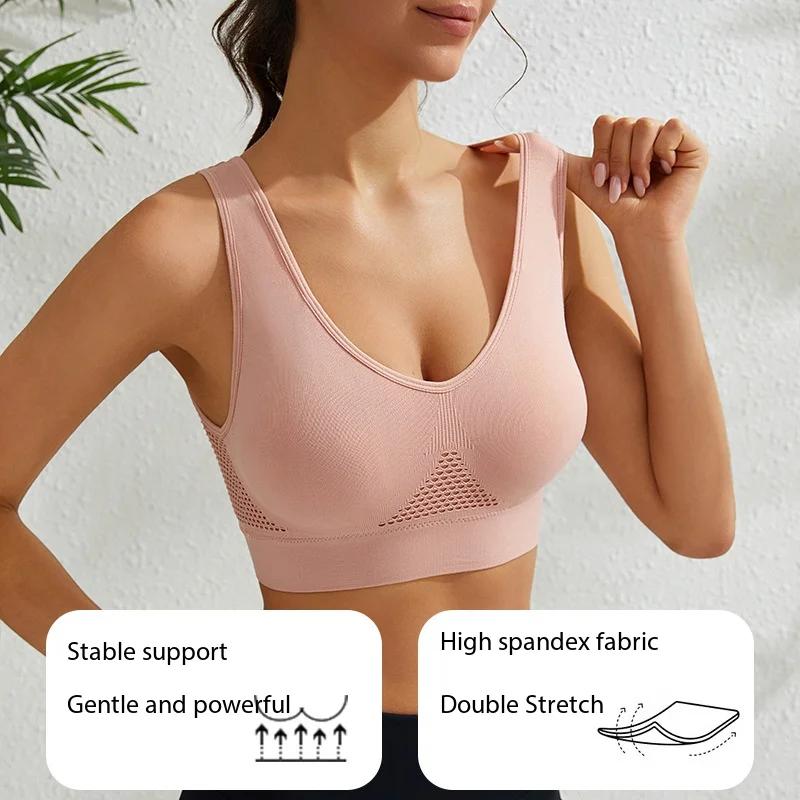 Beautiful Back Sports Bra Shockproof Running Fitness Anti-sagging Upper Collection Soft Support High-strength Women's Yoga Vest image 3