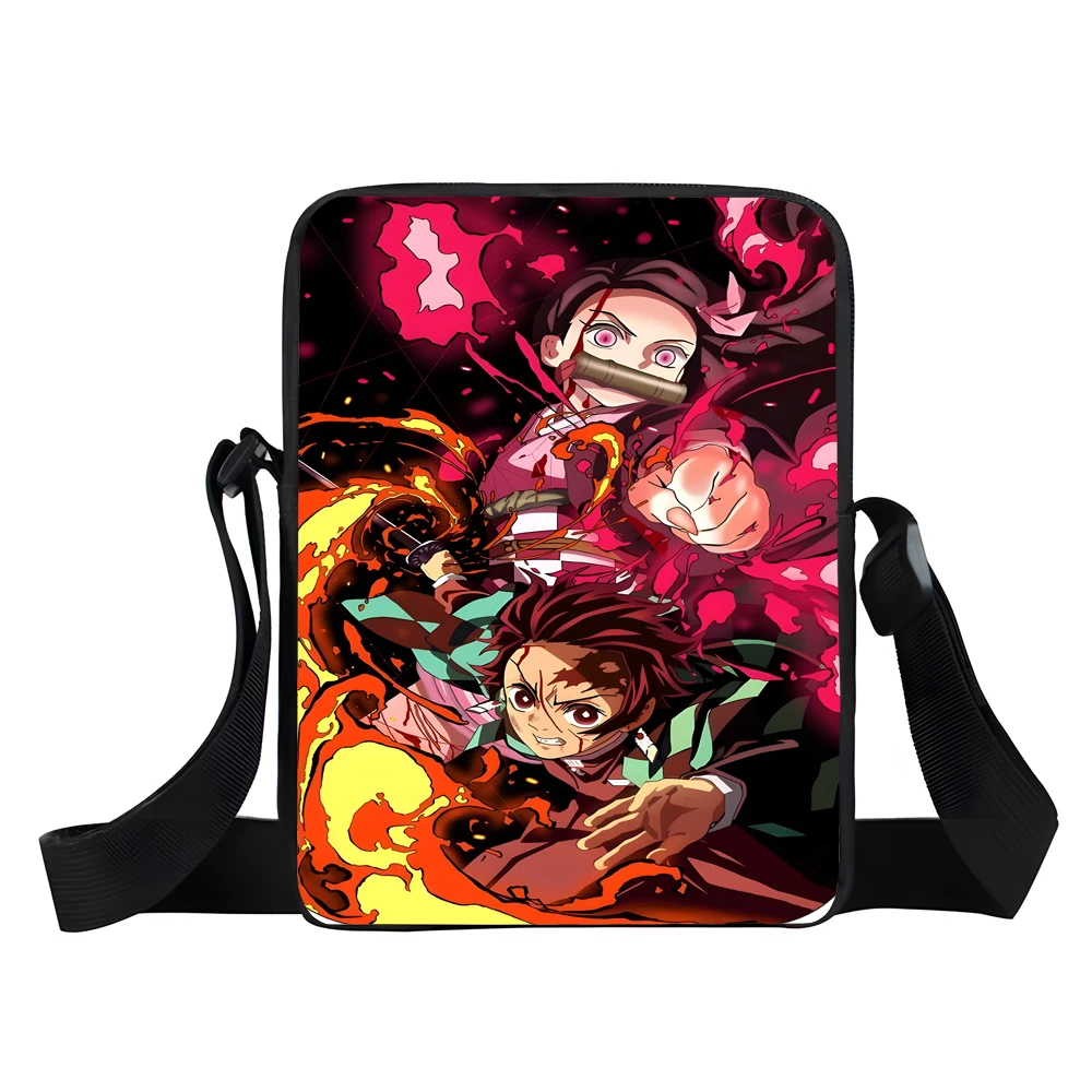 

Boy Girls Anime D-demons S-slayers Printed Shoulder Messenger Bag Child Casual Handbag Men Women Phone Bag Shopping Bag