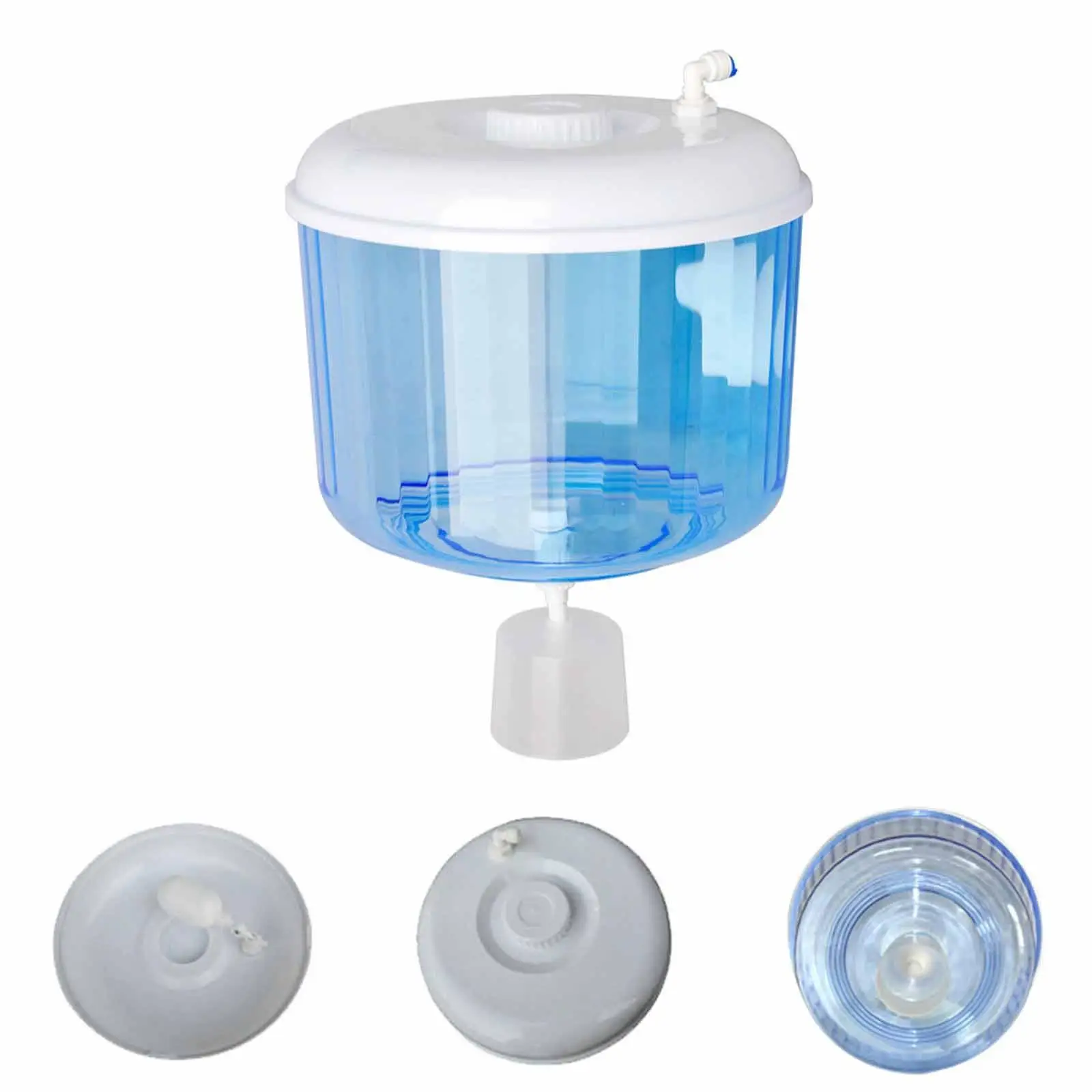 حامل تخزين مدمج في صمام تعويم توصيل زجاجة تخزين للشرب سعة كبيرة أجزاء موزع مياه حاوية 8 لتر