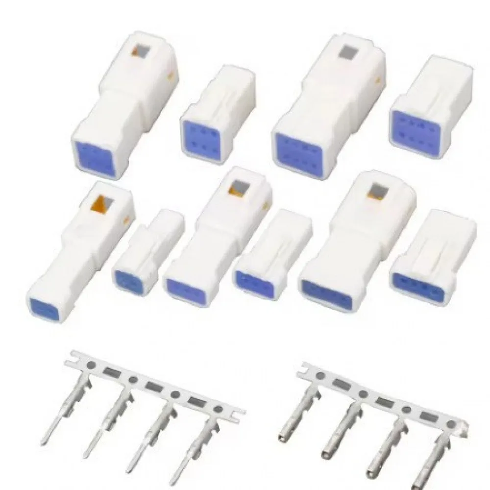 188PCS/19 Sets Automotive Connectors 2/3/4/6/8 Pin Waterproof Connectors Male Female JST Terminal 02T 03R 04R 06R Connector
