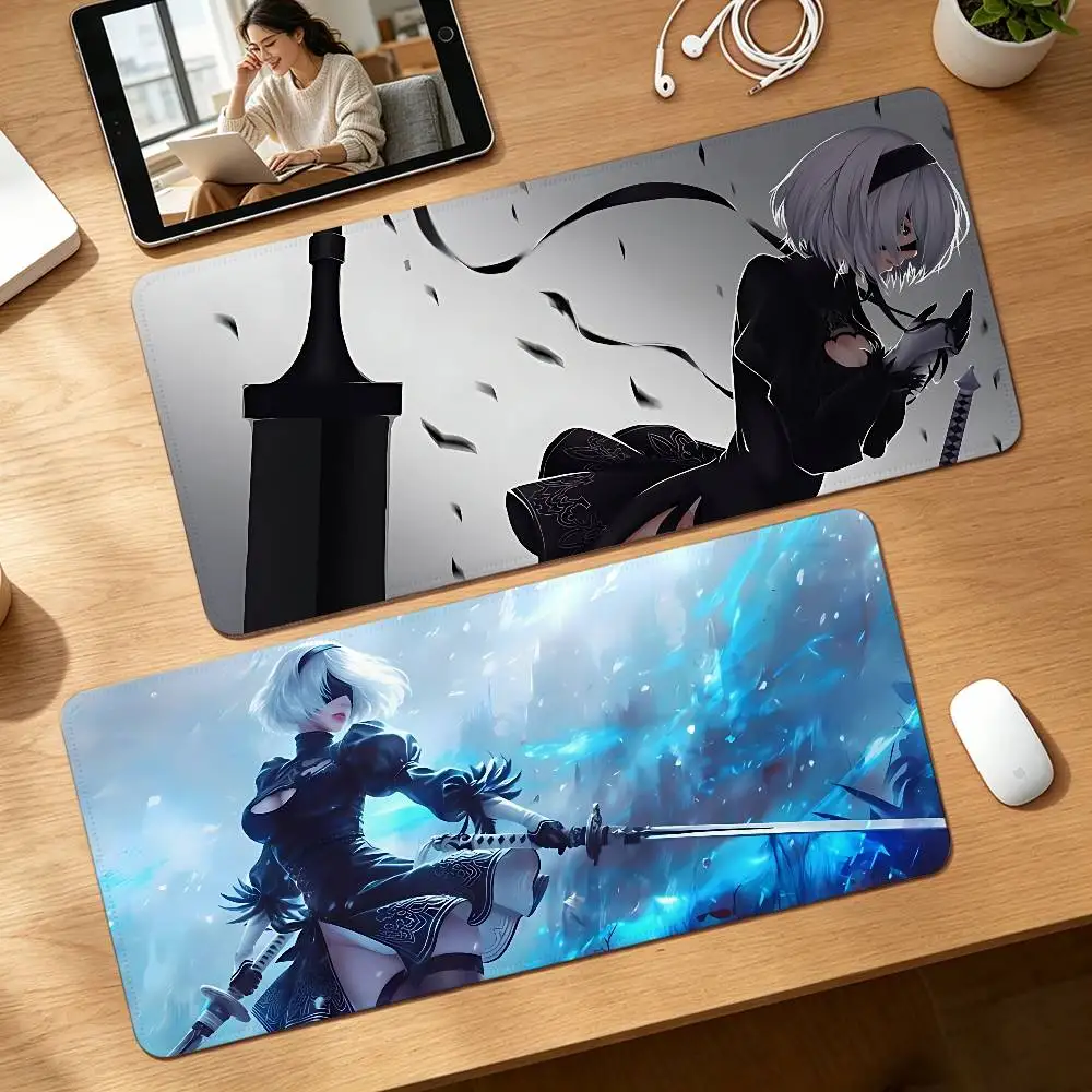 NieR Automata 2B Gaming Mouse Pad Non-Slip Lock Stitched Edge Large Office Desk Mat For Computer And Keyboard