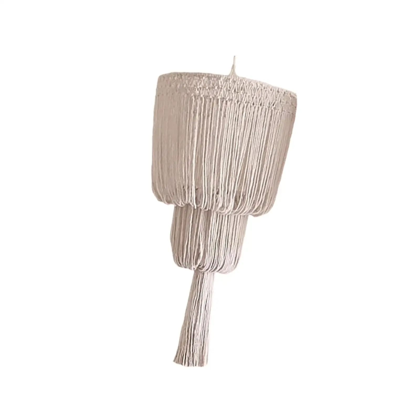 Handcrafted Macrame Lamp Shade Replacement Round Hanging Ceiling Light for Living Room Nursery and Dining