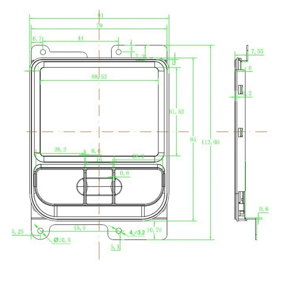 SCLS Industrial CNC Cabinet Security Embedded Can Be Installed Touch Screen Industrial Control USB Mouse with Page Turning
