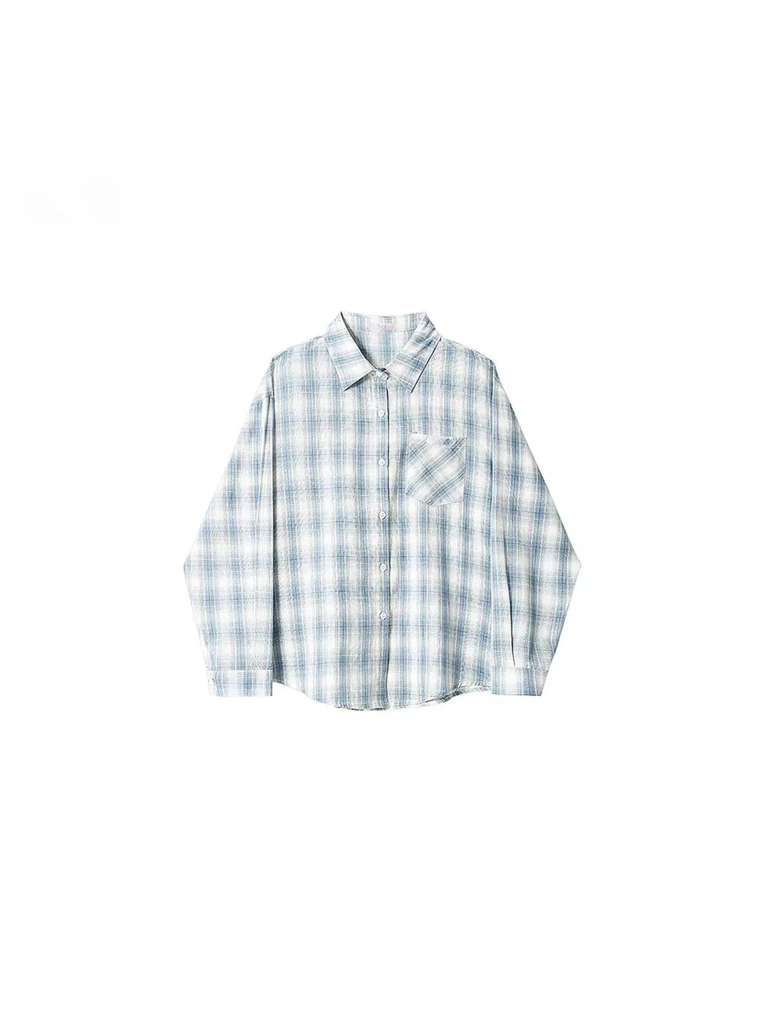 

Women's Plaid Collar irt Loose Fit Spring Autumn Casual Sle Breathable Polyester Long Sve Versatile Top