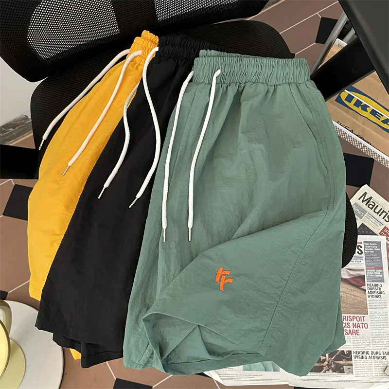 

Летние тонкие спортивные рта для мужчин, повседневные свободные американские брюки для пар, модная универсальная пляжная одежда