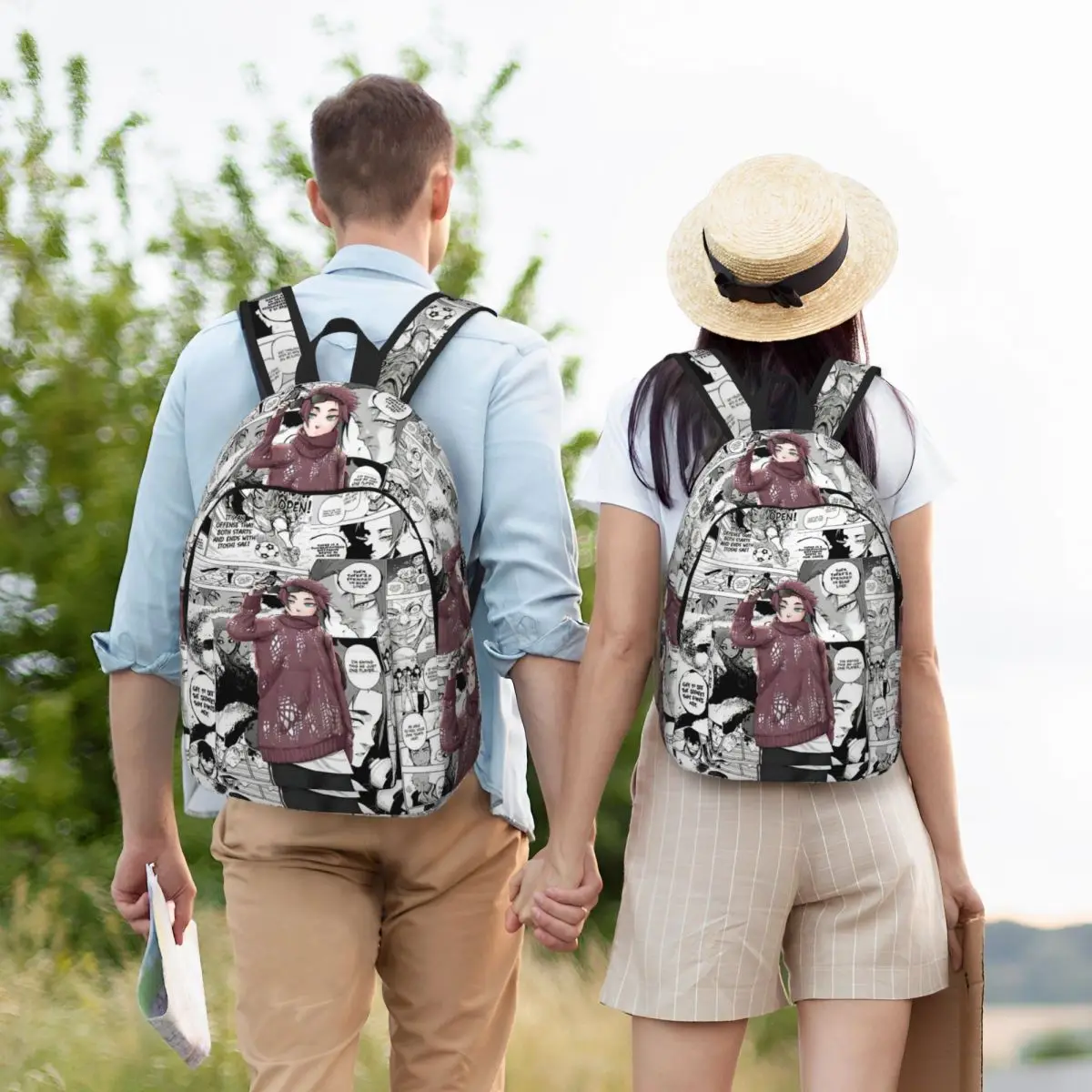 Itoshi Sae Blue Lock Cartoon Anime Student Backpack School Bag Hiking Travel Daypack for Men Women Bookbag Shoulder Bags