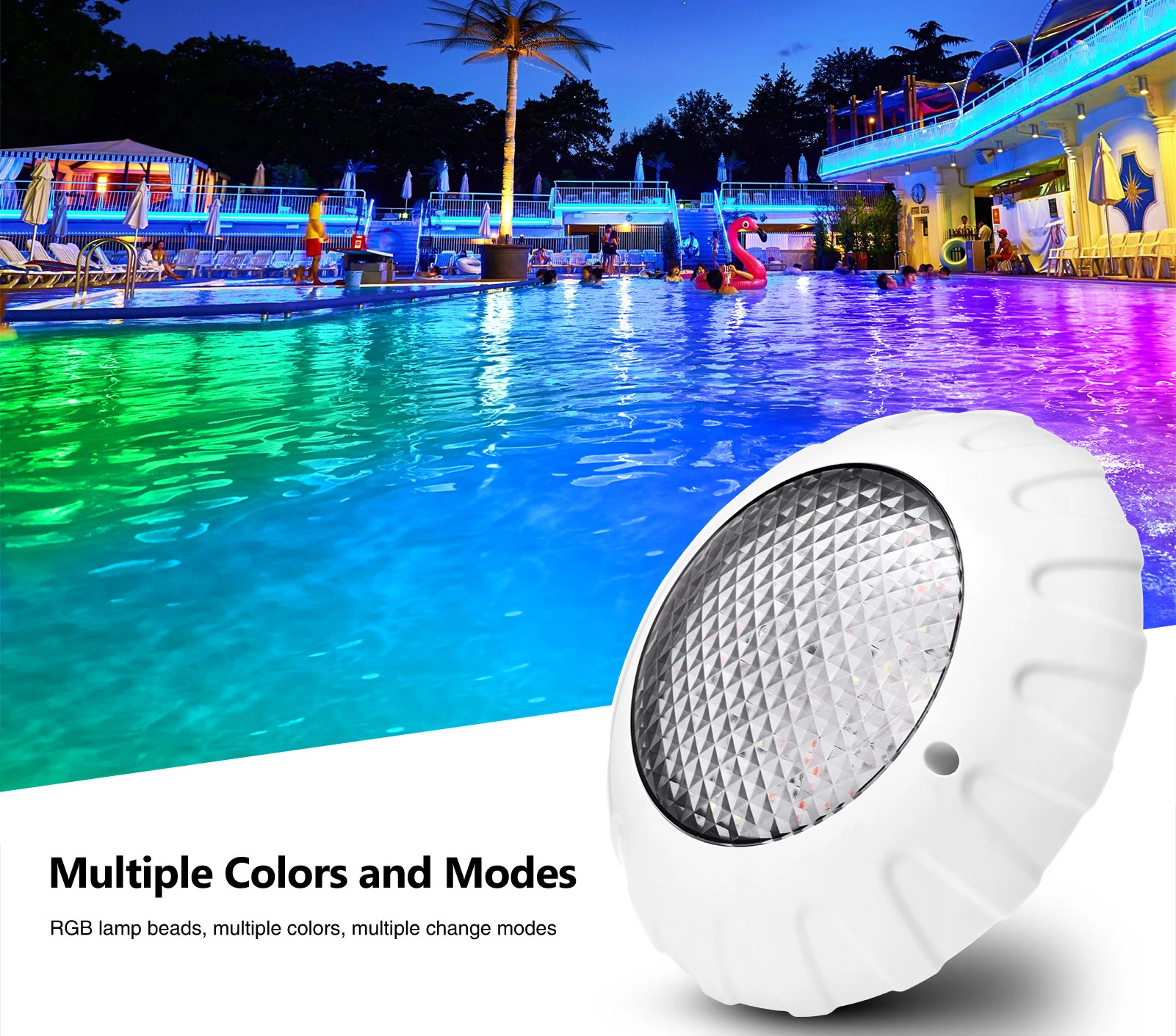 2/1Pcs 12V 38W LED Underwater Swimming Pool Lights RGB Multi Color Changing AC12V IP68 Waterproof Lamp Pool Lights Underwater