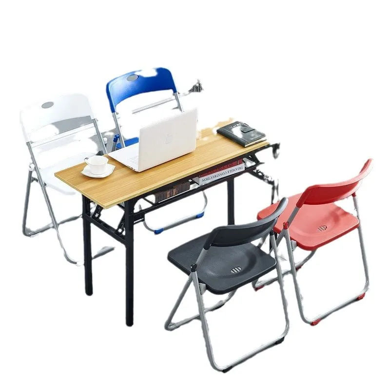 كرسي بسيط قابل للطي للاستخدام المنزلي، مع مسند ظهر، كرسي مكتب، كرسي مؤتمرات، كرسي تدريب، كرسي بلاستيكي خارجي #5