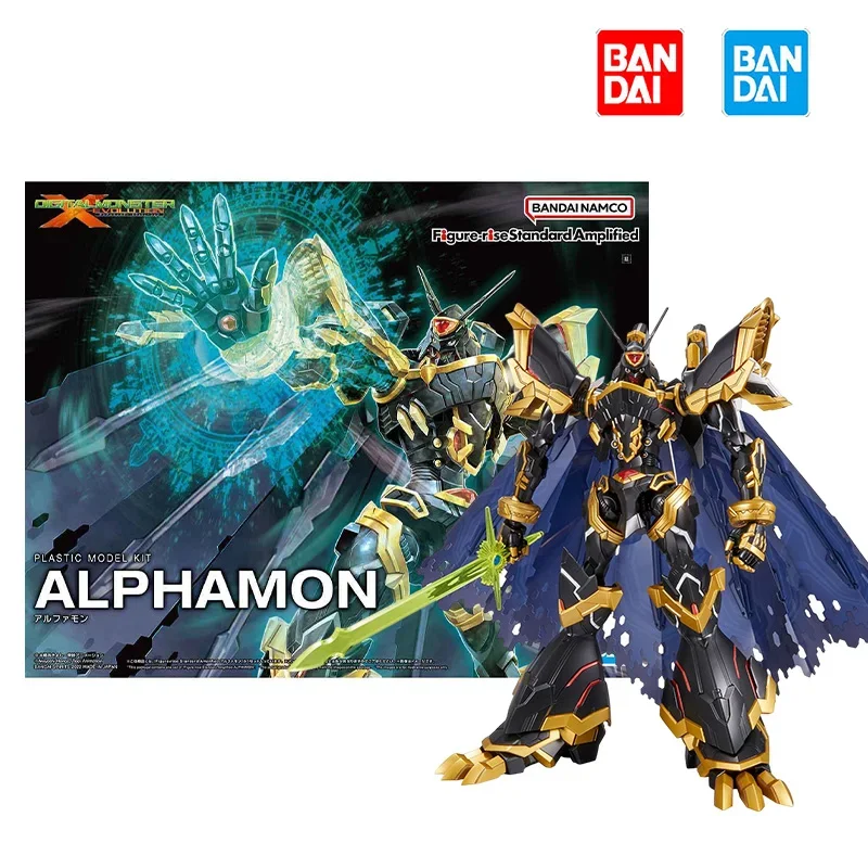 Bandai Original Figure-rise Standard Digimon Adventure ALPHAMON Anime Action Figure Assembly Model Kit Toy gift for children