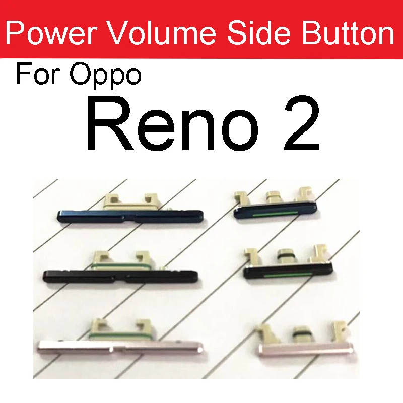 Power Volume Side Buttons For OPPO Reno 2 Z 2Z 2F On Off Power Volume Up Down Side Keypads Flex Cable Replacement Parts