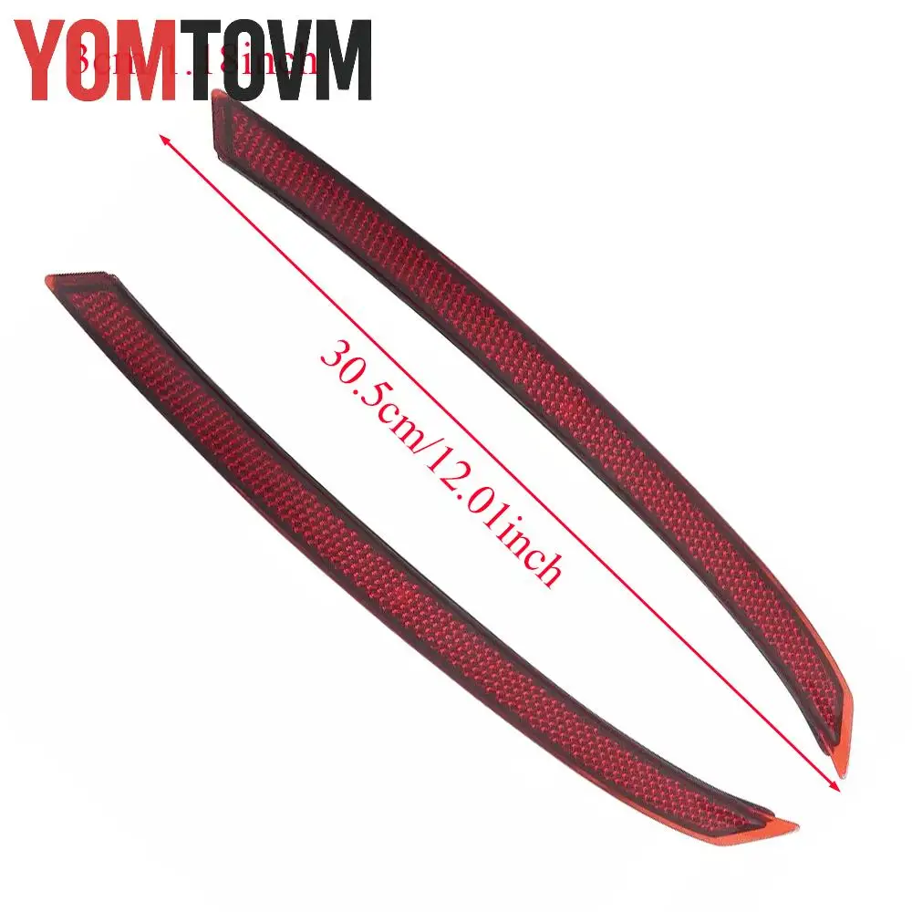 2Pcs Red Rear Bumper Reflector ABS Exterior Trim For Land Rover Range Rover Velar L560 2017-2023 Car Accessories