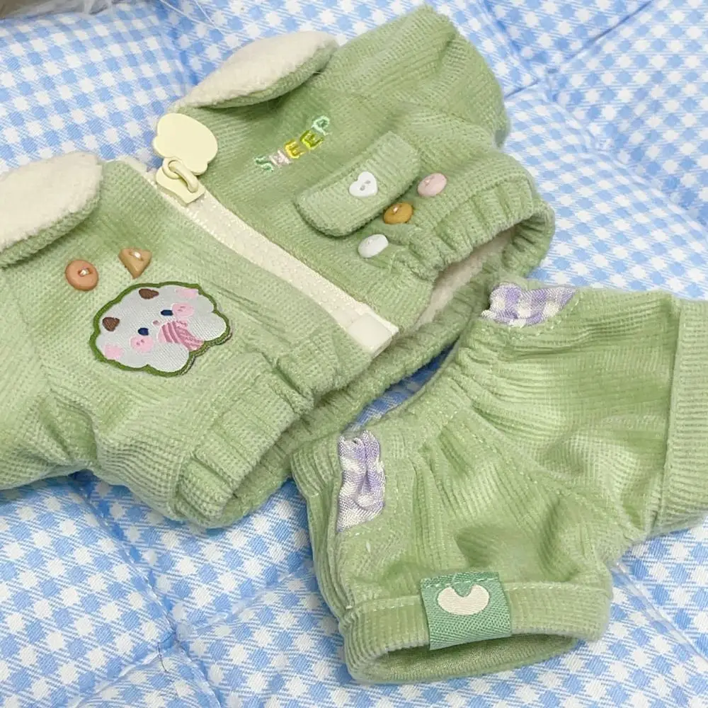 

Gift Replacement Outfit Toy Accessories Corduroy Coat Suit Changing Dress Game 20CM Doll Clothes Lapel Cotton Jacket