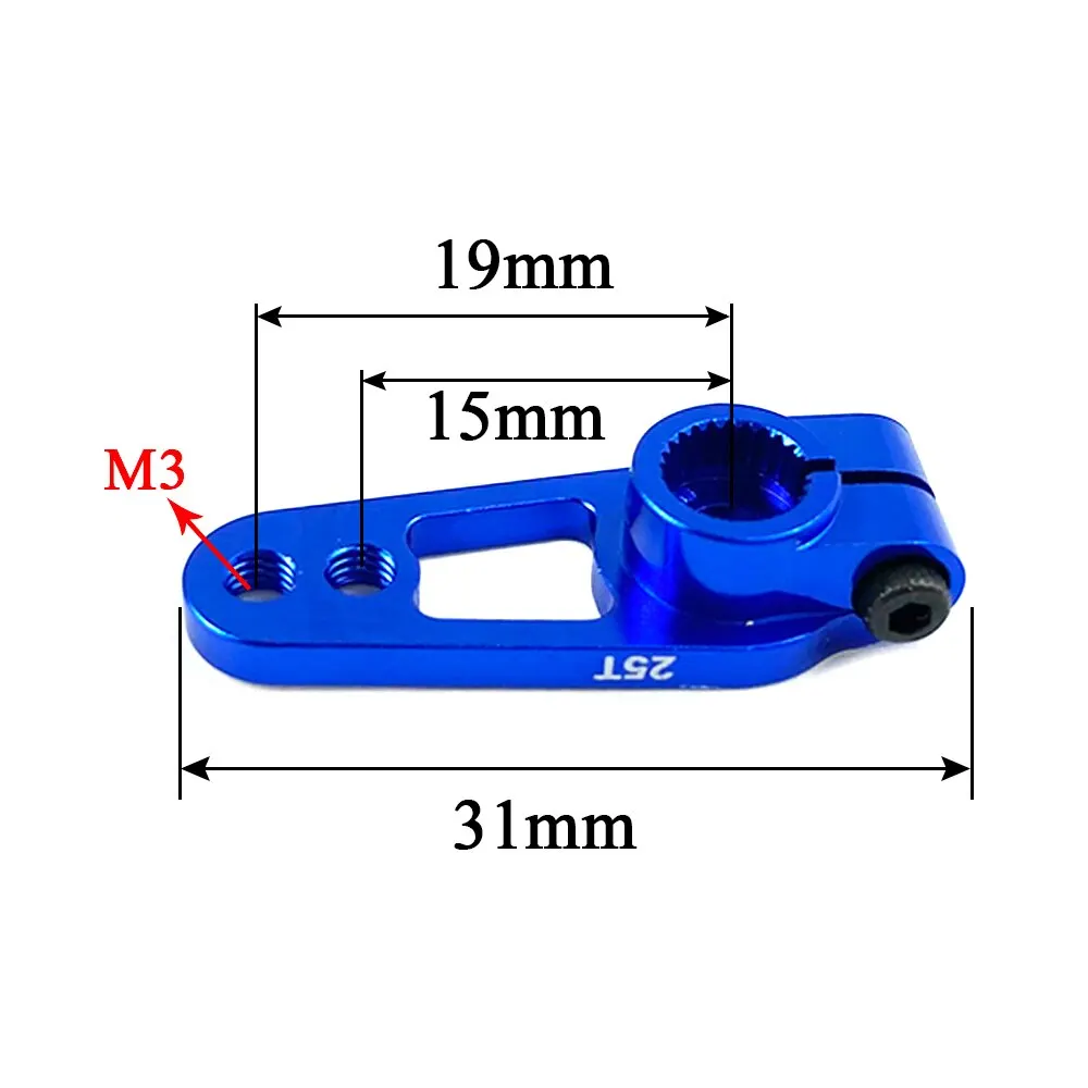 25T Servo Horn Arm 25 Teeth Spline M3 Clamping Steering Gear For Futaba Savox Power HD Motor Sakura D4 RC MG995 MG946R MG996R