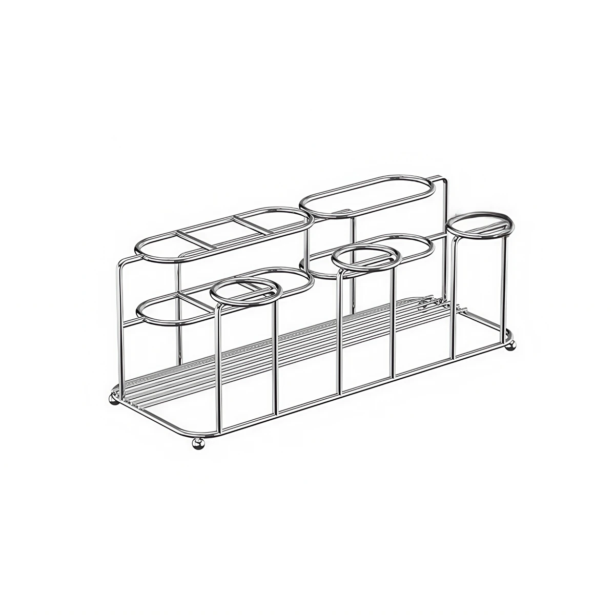 Stainless Steel Wall Mounted Toothpaste Toothbrush Holder Bathroom Organizer For Both Desktop And Wall-mounted Use
