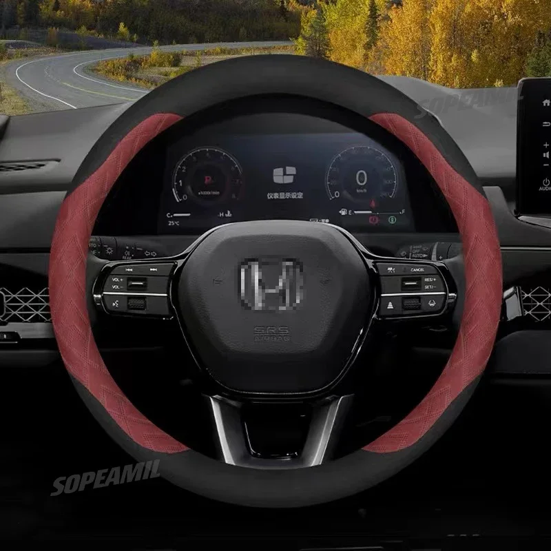 

Antislip Microfiber leather car suede steering wheel cover for Honda Type R Civic Accord pilot city CRV HRV BRV Odyssey fit Jazz