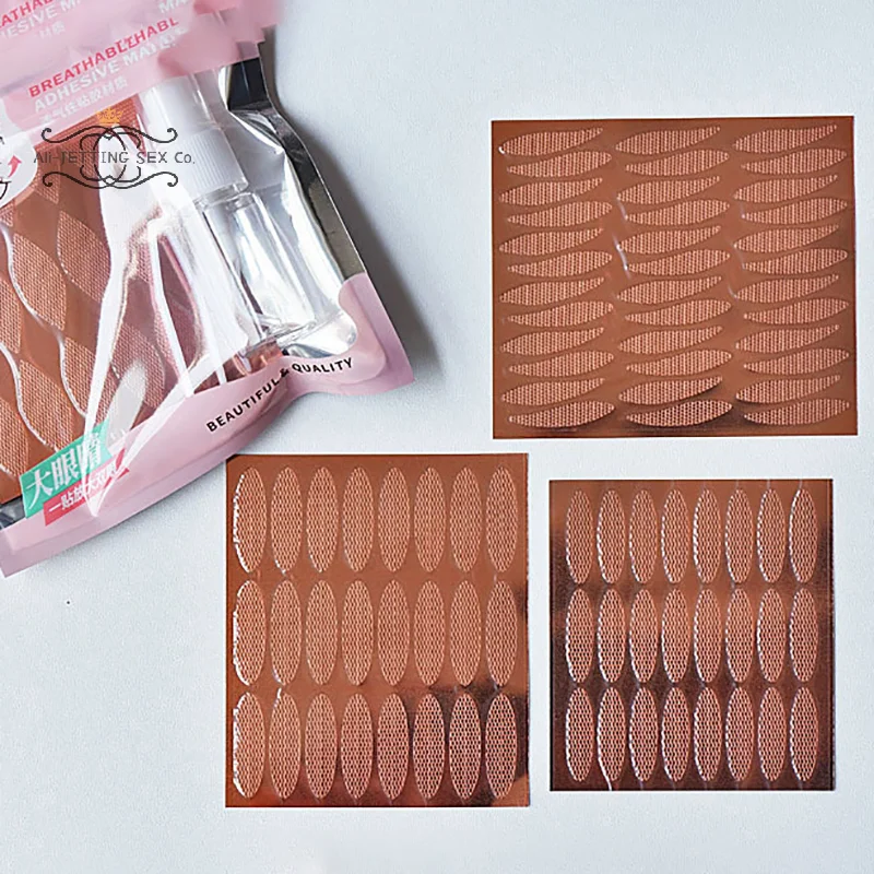 480 Pcs Lift Strips Makeup Tools Beauty Double Eyelid Tape Lace Mesh Eyelid Sticker Invisible Eye Stickers Self-Adhesive Fiber