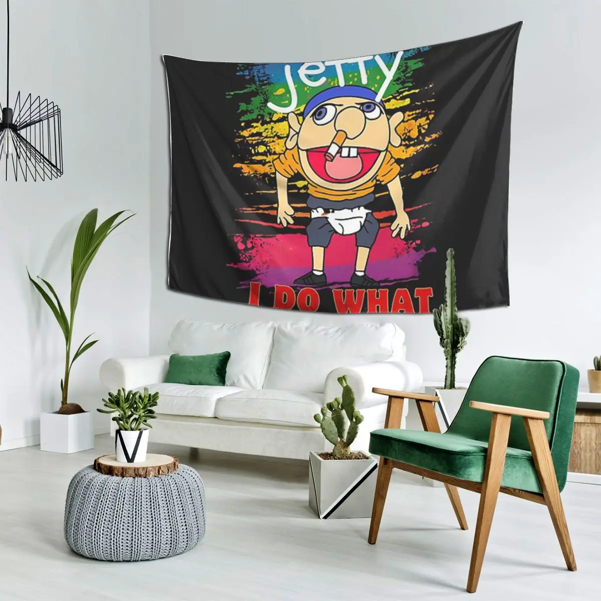 SML Jeffy Tapestry Decor Art Aesthetic Tapestries for Living Room Bedroom Home Wall Cloth Wall Hanging