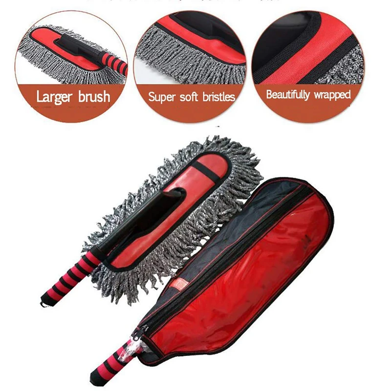 

Telescopic Wax Tow Microfiber Car Wash Brush, Dust-Free Car Wash Mop, Profession Telescopic And Detachable Handle