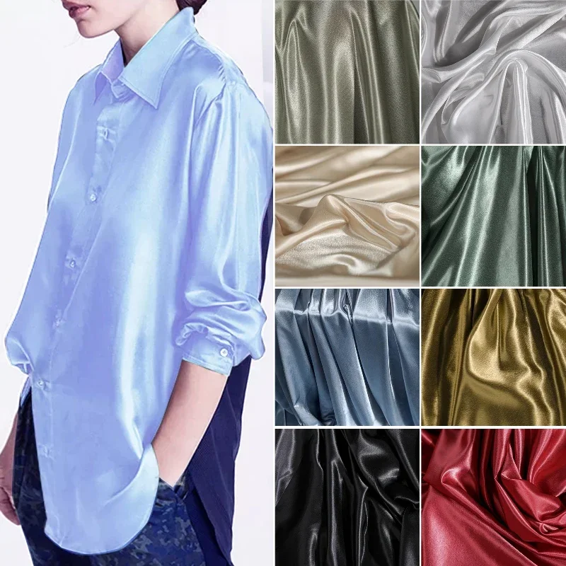 Acetate Satin High-end Fabric Silky Smooth and Soft Hanging Formal Dress Camisole Skirt Shirt Silk Qipao Clothing Design Fabric