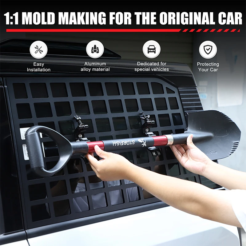 

For Chery Jaecoo J6 ICAR 03 2024-2025 Aluminum Car Trunk Side Window Honeycomb Panel Engineering Shovel Bracket Car Accessories