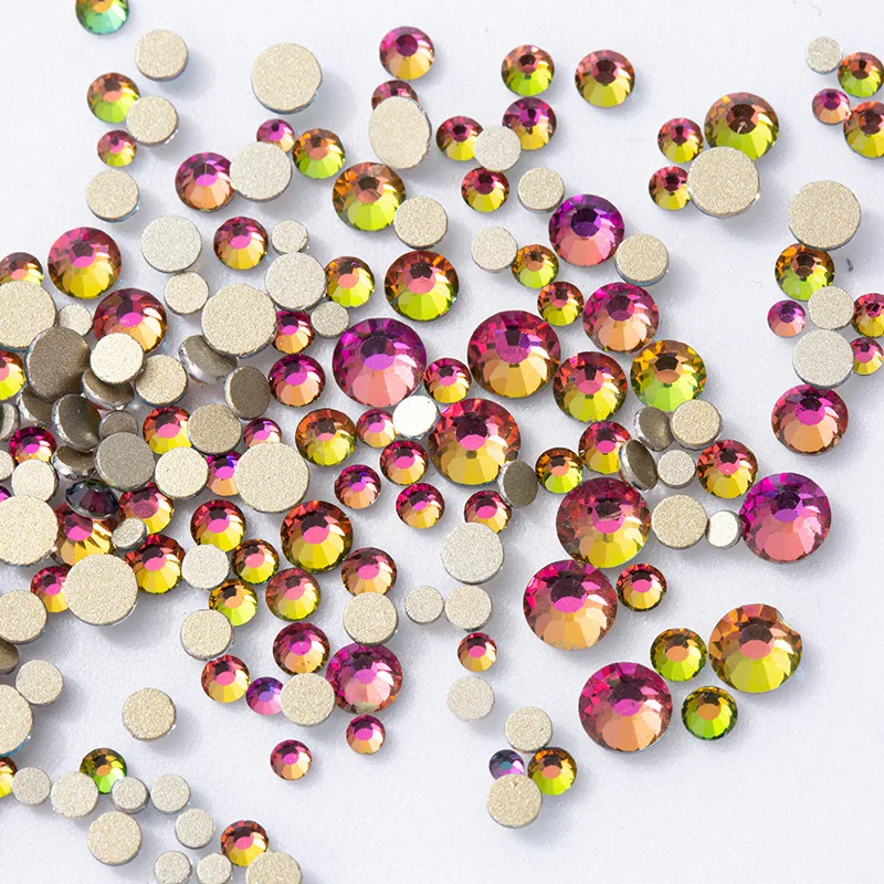1440Pcs Nail Art K9 Glass Rhinestones Multi-Colors Mixed Round Stones 3D DIY Crafts For Nail Sparkle Charms Decorations