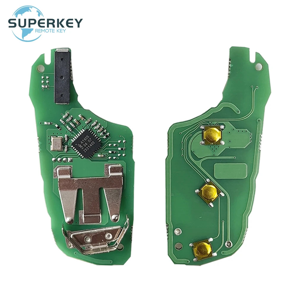 Flip Remote Folding Car Key 433 MHZ 4A Chip For Peugeot 308 4008 For Citroen C3 C5 C6 With HU83 VA2 Blade HUF8435 PN:9813965477