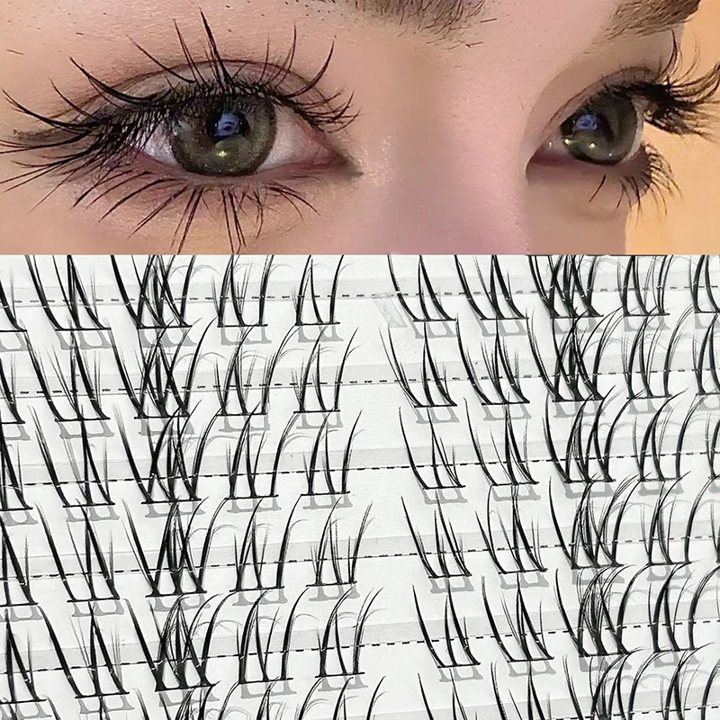 Thai Style False Eyelashes Segmented Natural Eyes Makeup No Need Glue False Eyelashes Self-adhesive Cluster DIY Lashes Extension